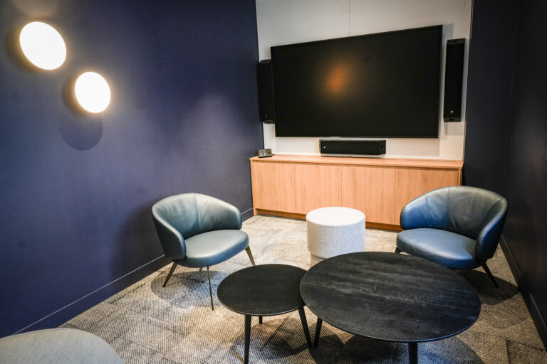 Salle de visionnage - photo Benjamin Géminel / Hans Lucas