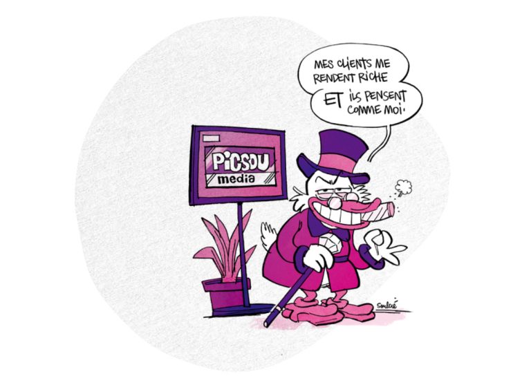 Concentration des médias - dessin : Soulcié