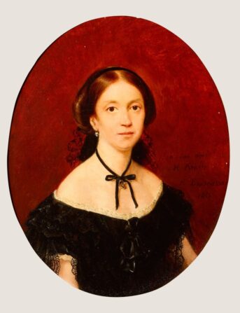 Emma Krafft 1855 -Jacques-Raymond Brascassat - Musé-Hôtel Le Vergeur, Reims - Huile sur bois 21,2 X 16,8